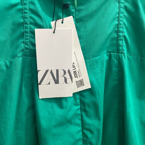 ZARA Green Summer Mini Dress | Size M | NWT💲30 - Picture 5 of 9